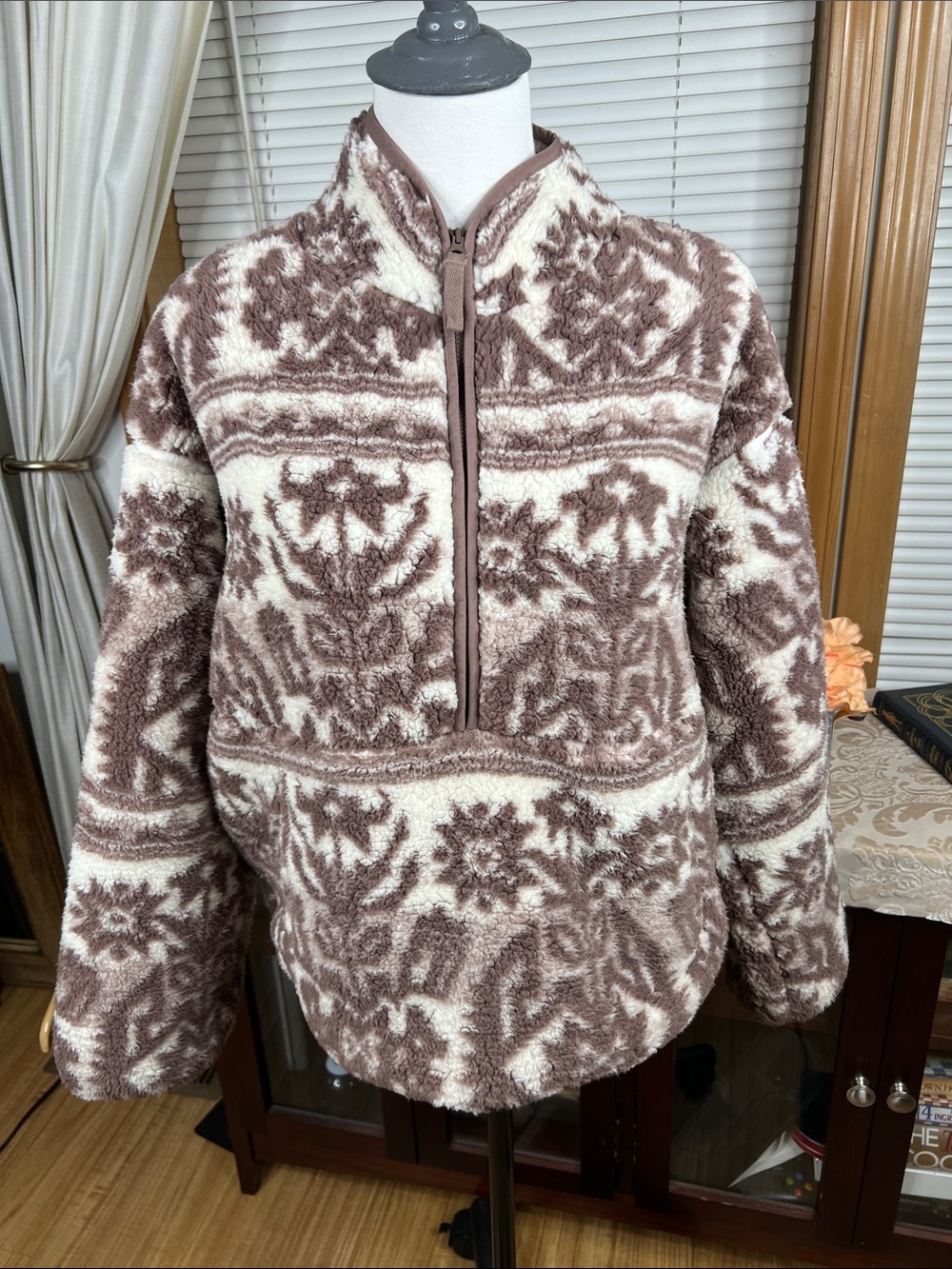 Sundance Polar Fleece 1/2 Zip Pullover Size Large